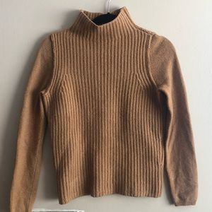 100% cashmere Jcrew brown turtleneck sweater